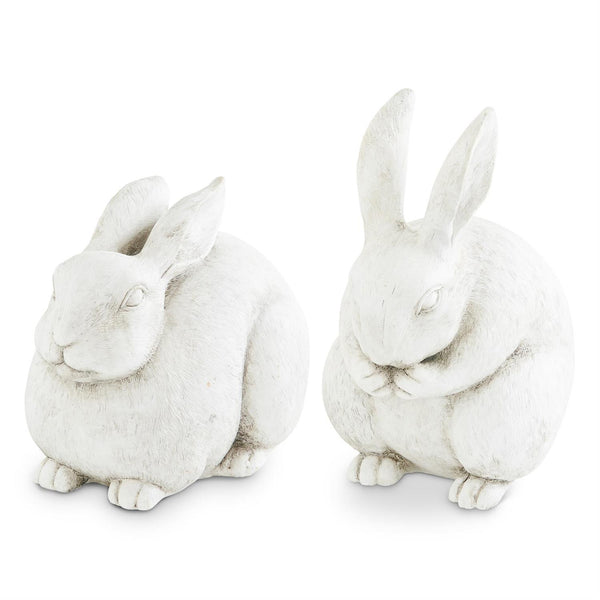 White Resin Rabbits