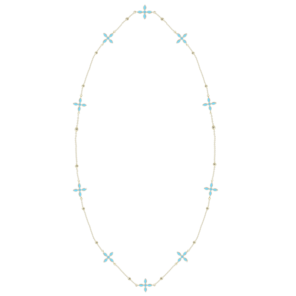Enamel Cross Station Necklace
