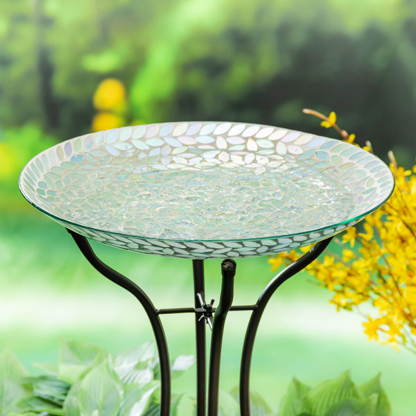 Mosaic Iridescent Bird Bath