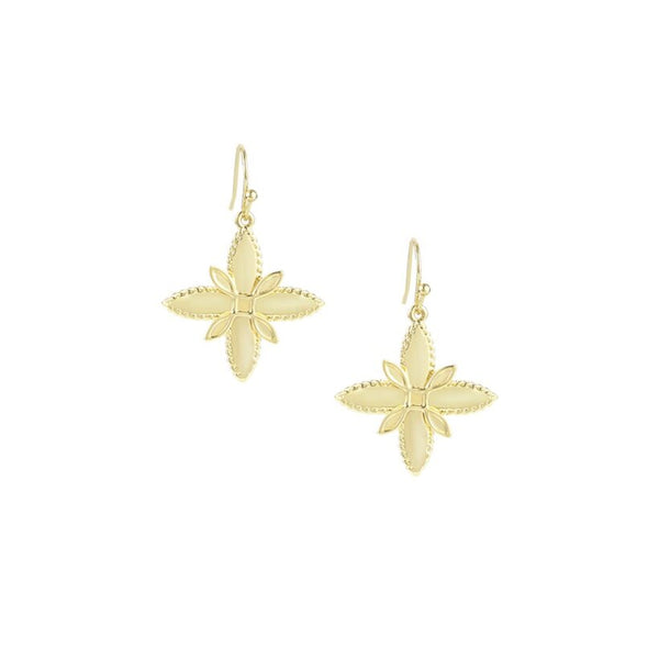 Sea Breeze Cross Drop Earring