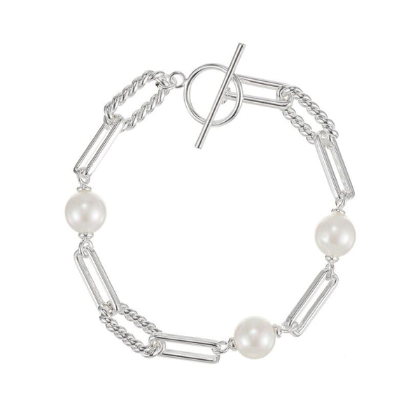 She's Spicy Pearl Chain Link Bracelet