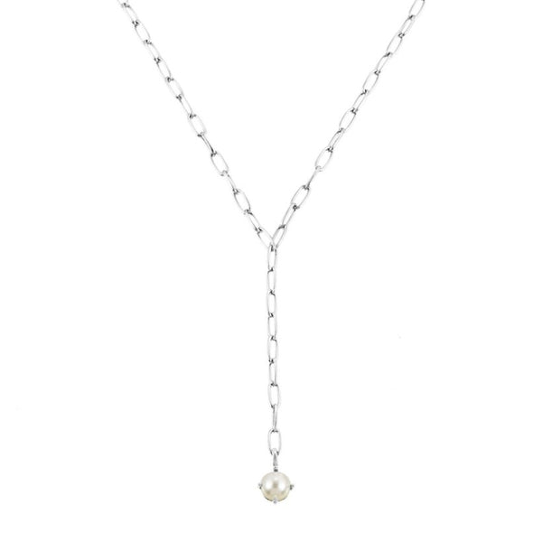 Shine Bright Pearl Lariat Necklace