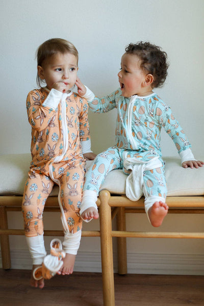 Blue Bunny Double Zipper Bamboo Sleeper: 3-6 Months up to 9-12 months