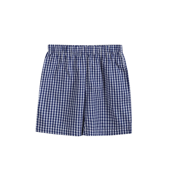 Royal Blue Gingham American Flag Shirt and Shorts Set