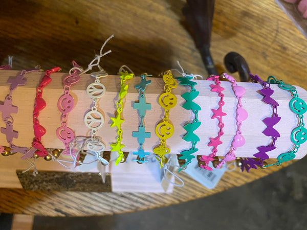 Kids Metal Bracelets, 12 Assorted