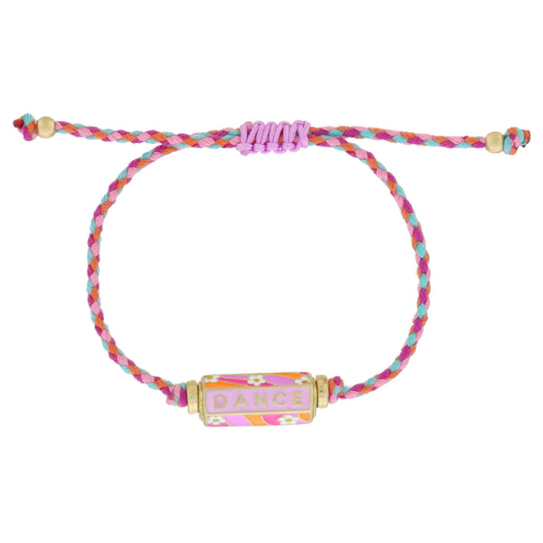 6-sided Enamel Cylinder Bar Bracelet