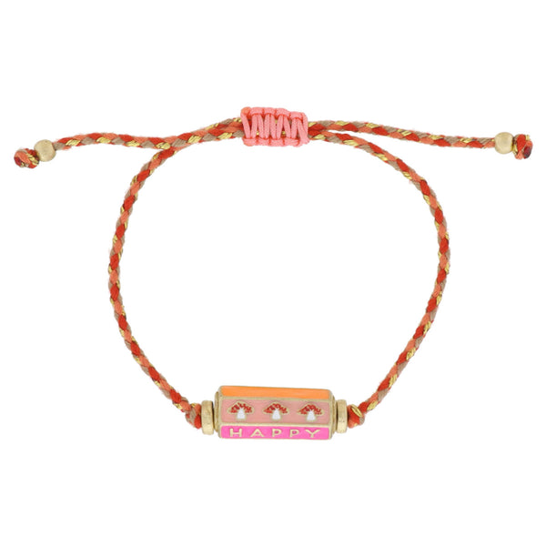 6-sided Enamel Cylinder Bar Bracelet