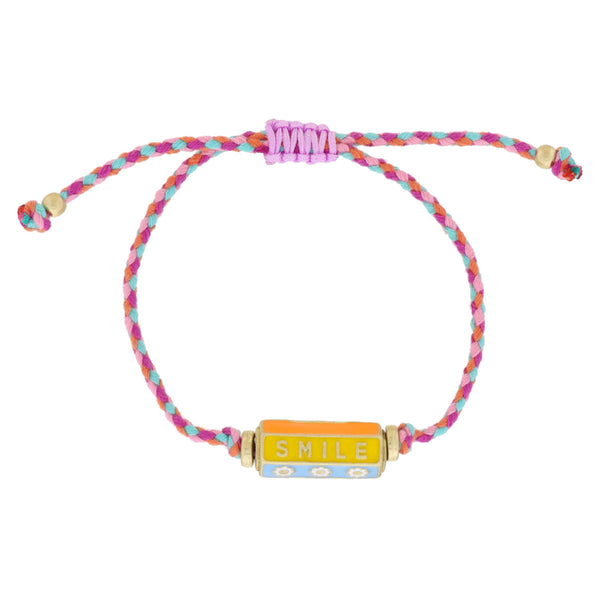 6-sided Enamel Cylinder Bar Bracelet