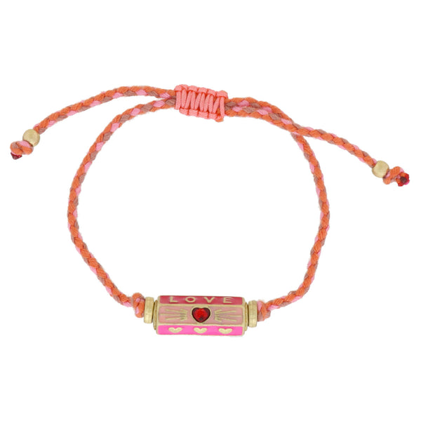 6-sided Enamel Cylinder Bar Bracelet