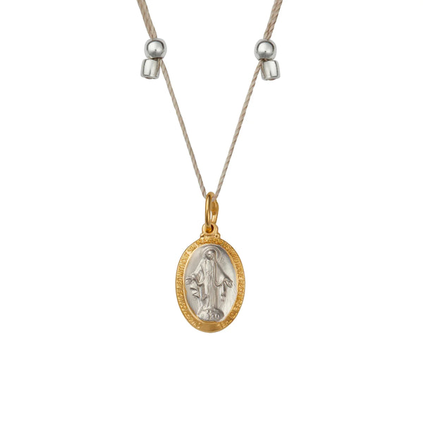 Mother Mary Charm Silk Slider