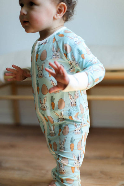 Blue Bunny Double Zipper Bamboo Sleeper: 3-6 Months up to 9-12 months