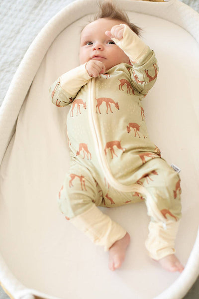 Fawn Field Double Zipper Bamboo Sleeper: 18-24