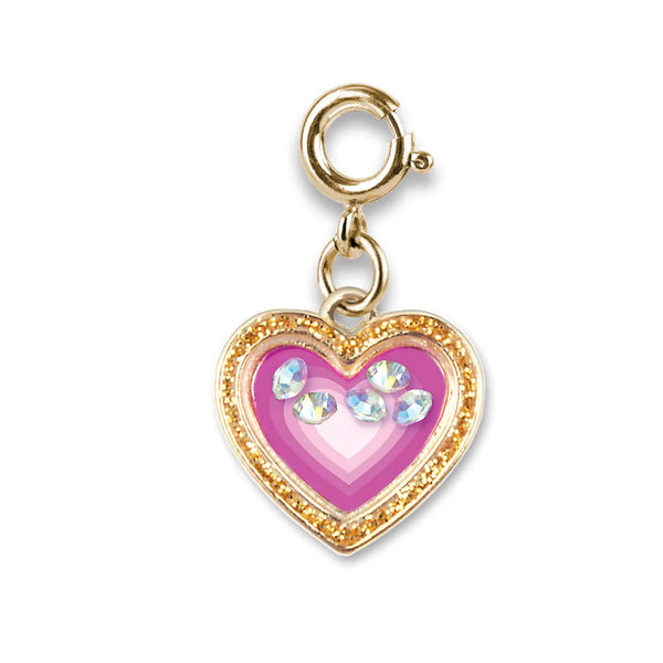 Charm - Gold Heart Shaker