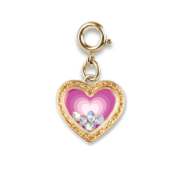 Charm - Gold Heart Shaker