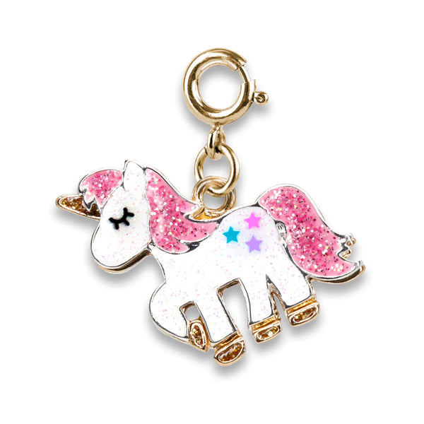Charm - Gold Glitter Unicorn