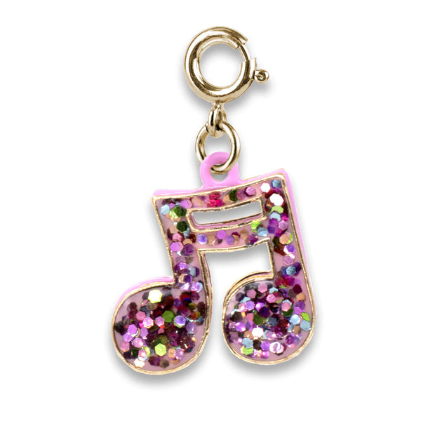 Charm - Gold Glitter Music Note