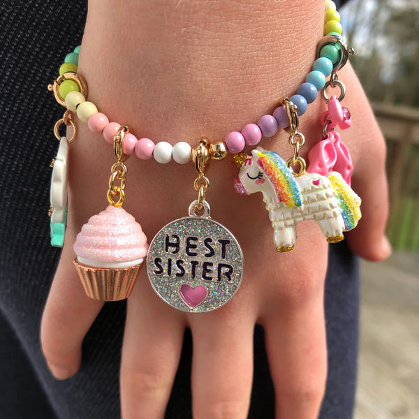 Charm - Gold Glitter Best Sister