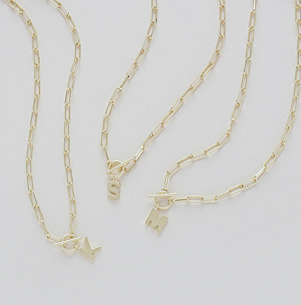 Initial Toggle Necklaces, by Natalie Wood